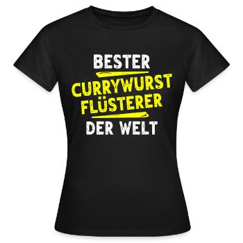 Currywurst Geschenk - Frauen T-Shirt - Schwarz - Vorne - AI Model Female 172 dark (172cm)