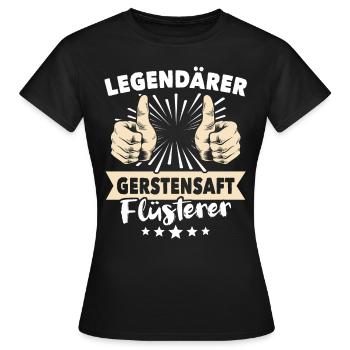 Dicton sur le jus d’orge - T-shirt Femme - noir - Devant - AI Model Female 172 dark (172cm)