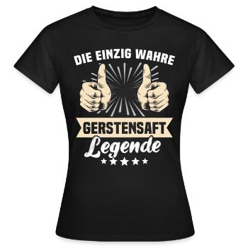 Dicton sur le jus d’orge - T-shirt Femme - noir - Devant - AI Model Female 172 dark (172cm)