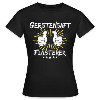 Dicton sur le jus d’orge - T-shirt Femme - noir - Devant - AI Model Female 172 dark (172cm)