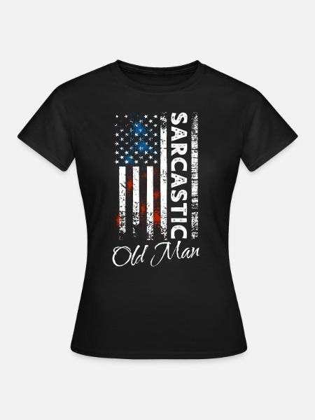 Sarkastischer Alter Mann - Frauen T-Shirt - Schwarz
