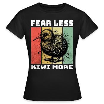 Kiwi Neuseeland Kiwi - Frauen T-Shirt - Schwarz - Vorne - AI Model Female 172 dark (172cm)