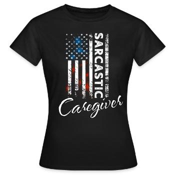 Soignant sarcastique - T-shirt Femme - noir - Devant - AI Model Female 172 dark (172cm)