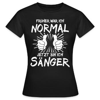 Singer - Women's T-Shirt - black - Front - AI Model Female 172 dark (172cm)