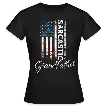 Sarkastischer Grossvater - Frauen T-Shirt - Schwarz - Vorne - AI Model Female 172 dark (172cm)