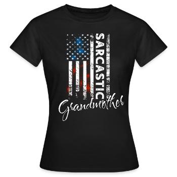 Sarkastische Grossmutter - Frauen T-Shirt - Schwarz - Vorne - AI Model Female 172 dark (172cm)