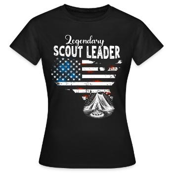 Pfadfinderführer US - Frauen T-Shirt - Schwarz - Vorne - AI Model Female 172 dark (172cm)