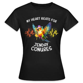 Gelbkopfsittich Herzlinie - Frauen T-Shirt - Schwarz - Vorne - AI Model Female 172 dark (172cm)