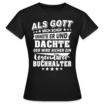 Buchhalter - Frauen T-Shirt - Schwarz - Vorne - AI Model Female 172 dark (172cm)