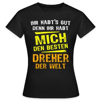 Dreher Geschenk - Frauen T-Shirt - Schwarz - Vorne - AI Model Female 172 dark (172cm)