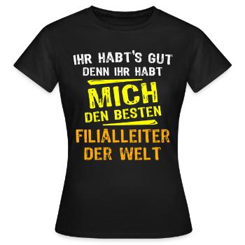 Store Manager Gift - Women's T-Shirt - black - Front - AI Model Female 172 dark (172cm)