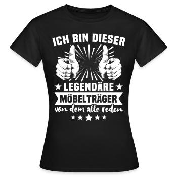 Porte-meubles Legend - T-shirt Femme - noir - Devant - AI Model Female 172 dark (172cm)