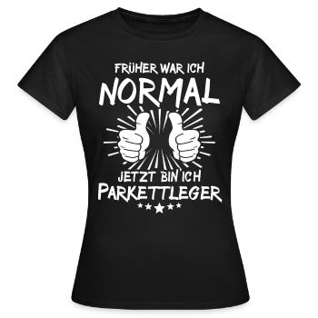Parquet layers - Women's T-Shirt - black - Front - AI Model Female 172 dark (172cm)
