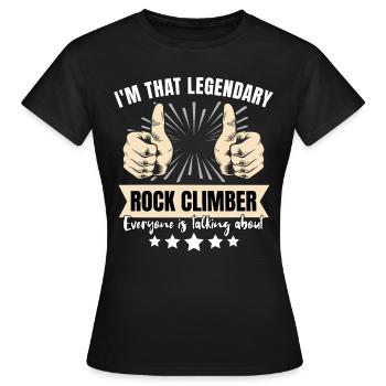 Grimpeur légendaire - T-shirt Femme - noir - Devant - AI Model Female 172 dark (172cm)