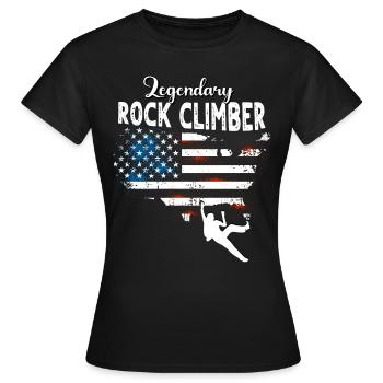 Kletterer US - Frauen T-Shirt - Schwarz - Vorne - AI Model Female 172 dark (172cm)