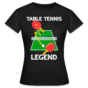 Table Tennis Legende - Frauen T-Shirt - Schwarz - Vorne - AI Model Female 172 dark (172cm)
