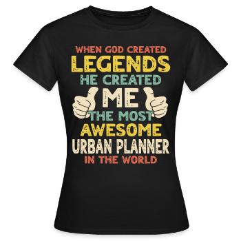 Urban planner - Women's T-Shirt - black - Front - AI Model Female 172 dark (172cm)