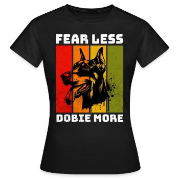 Doberman Dobermann - T-shirt Femme - noir - Devant - AI Model Female 172 dark (172cm)
