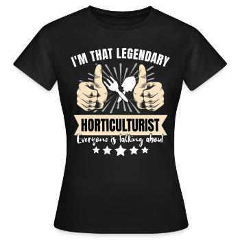 Horticulteur légendaire - T-shirt Femme - noir - Devant - AI Model Female 172 dark (172cm)