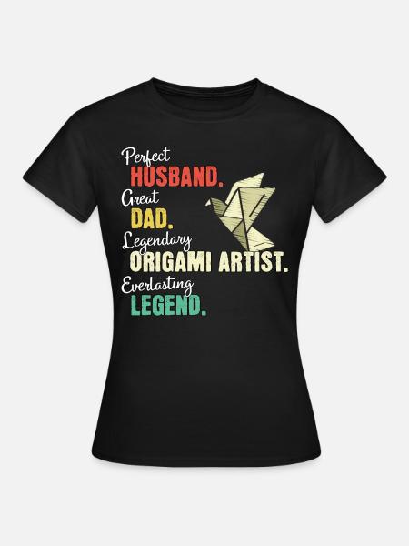 Origami Papa - Frauen T-Shirt - Schwarz