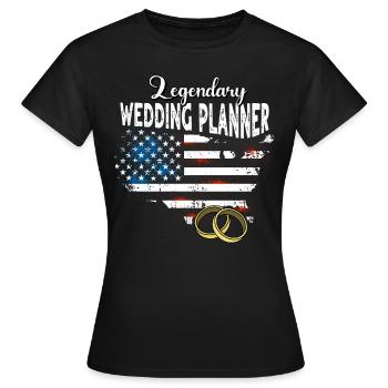 Hochzeitsplaner US - Frauen T-Shirt - Schwarz - Vorne - AI Model Female 172 dark (172cm)