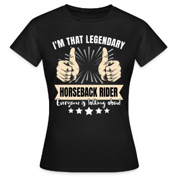 Cavalier légendaire - T-shirt Femme - noir - Devant - AI Model Female 172 dark (172cm)