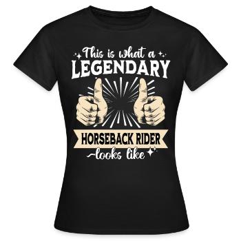 Cavalier légendaire - T-shirt Femme - noir - Devant - AI Model Female 172 dark (172cm)