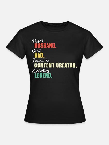 Content Creator Papa - Frauen T-Shirt - Schwarz
