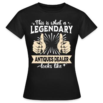 Antiquaire légendaire - T-shirt Femme - noir - Devant - AI Model Female 172 dark (172cm)