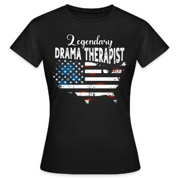 Dramatherapeut US - Frauen T-Shirt - Schwarz - Vorne - AI Model Female 172 dark (172cm)