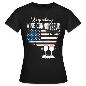 Weinkenner US - Frauen T-Shirt - Schwarz - Vorne - AI Model Female 172 dark (172cm)