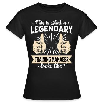 Instructeur légendaire - T-shirt Femme - noir - Devant - AI Model Female 172 dark (172cm)