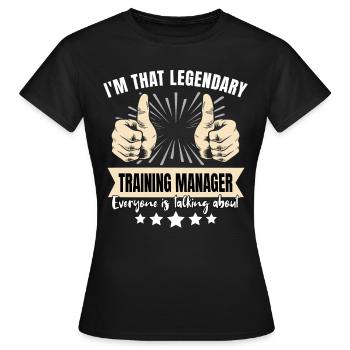 Instructeur légendaire - T-shirt Femme - noir - Devant - AI Model Female 172 dark (172cm)