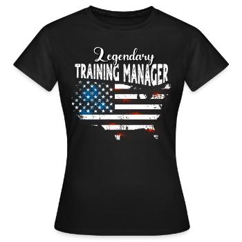 Schulungsleiter US - Frauen T-Shirt - Schwarz - Vorne - AI Model Female 172 dark (172cm)