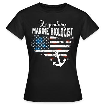 Meeresbiologe US - Frauen T-Shirt - Schwarz - Vorne - AI Model Female 172 dark (172cm)