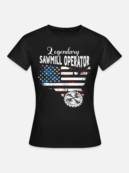 Sägewerksarbeiter US - Frauen T-Shirt - Schwarz