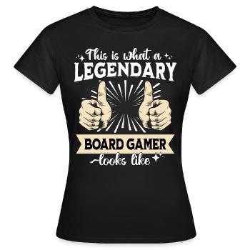 Joueur de plateau légendaire - T-shirt Femme - noir - Devant - AI Model Female 172 dark (172cm)