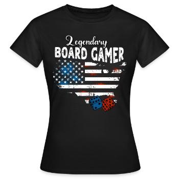 Brettspieler US - Frauen T-Shirt - Schwarz - Vorne - AI Model Female 172 dark (172cm)