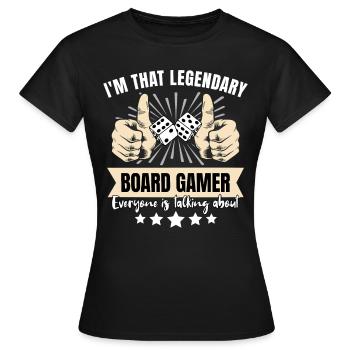 Joueur de plateau légendaire - T-shirt Femme - noir - Devant - AI Model Female 172 dark (172cm)