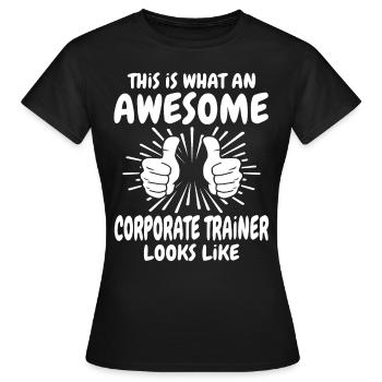 Coach d’employés - T-shirt Femme - noir - Devant - AI Model Female 172 dark (172cm)