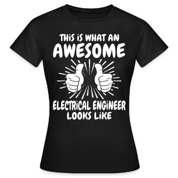 Electrical engineer - Women's T-Shirt - black - Front - AI Model Female 172 dark (172cm)