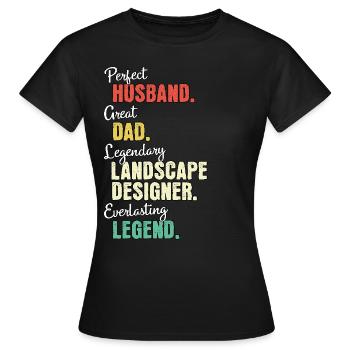 Papa paysagiste - T-shirt Femme - noir - Devant - AI Model Female 172 dark (172cm)