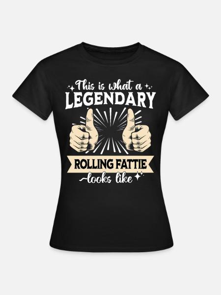 Legendärer Rolling Fattie Papa - Frauen T-Shirt - Schwarz