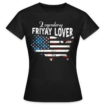 Friyay US - Frauen T-Shirt - Schwarz - Vorne - AI Model Female 172 dark (172cm)