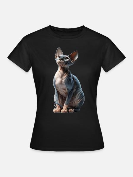 Sphynxkatze Sphynx Cat - Frauen T-Shirt - Schwarz