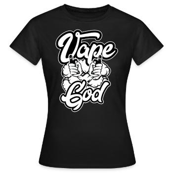 Vape God - Frauen T-Shirt - Schwarz - Vorne - AI Model Female 172 dark (172cm)