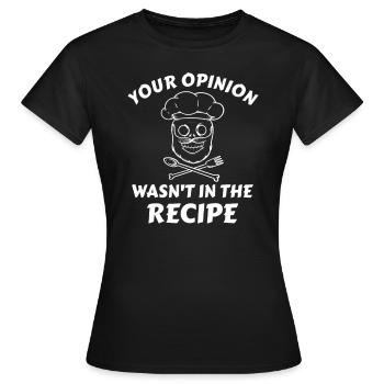 Conception de cuisiniers pour cuisiniers ou cuisiniers - T-shirt Femme - noir - Devant - AI Model Female 172 dark (172cm)