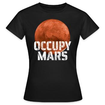 Occupy Mars Mission Vers Mars Espace Cadeau - T-shirt Femme - noir - Devant - AI Model Female 172 dark (172cm)