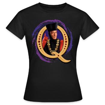 Star Trek La Nouvelle Génération Q - T-shirt Femme - noir - Devant - AI Model Female 172 dark (172cm)