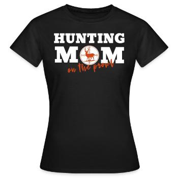 Jagd auf Mama auf der Pirsch - Frauen T-Shirt - Schwarz - Vorne - AI Model Female 172 dark (172cm)